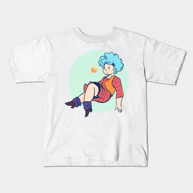 afro bulma Kids T-Shirt by inkpocket